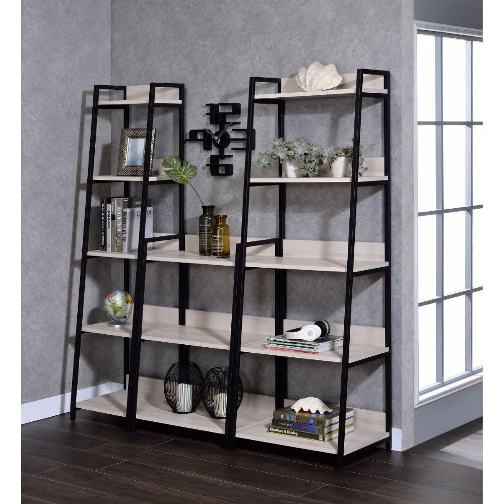 ACME Wendral Bookshelf (5-Tier, 23"L), Natural & Black FredCo