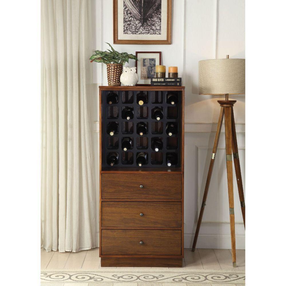 ACME Wiesta Wine Cabinet, Walnut FredCo