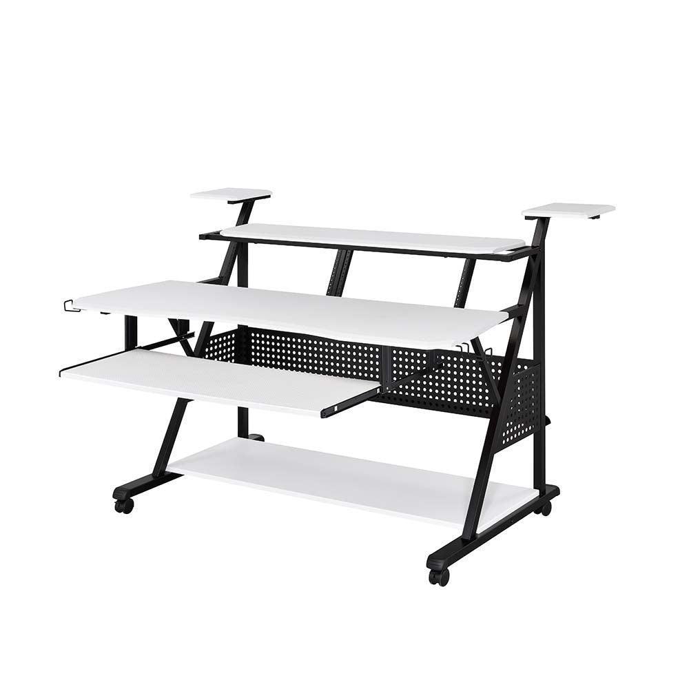 ACME Willow Music Desk, White & Black Finish FredCo