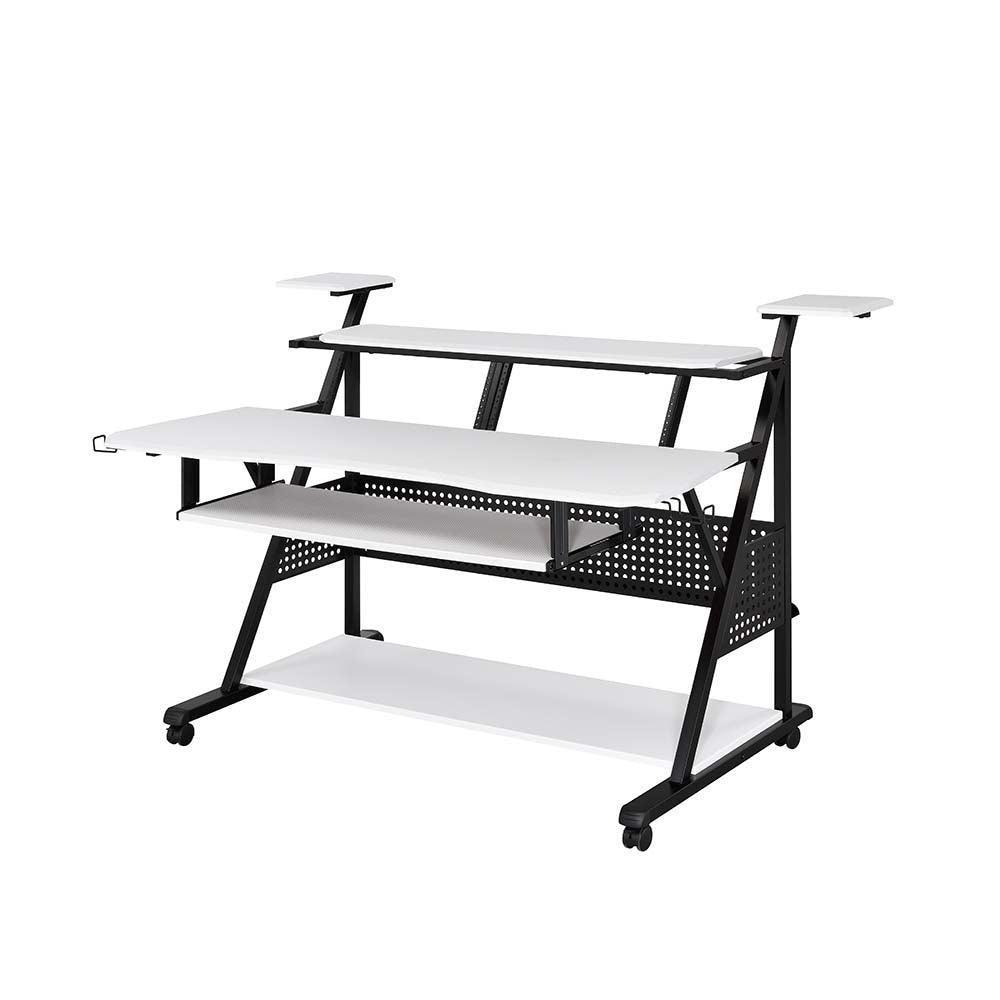 ACME Willow Music Desk, White & Black Finish FredCo