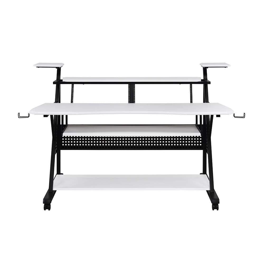 ACME Willow Music Desk, White & Black Finish FredCo