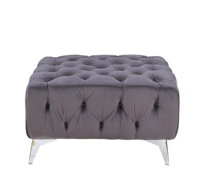 ACME Wugtyx Sectional - Ottoman, Dark GrayVelvet FredCo