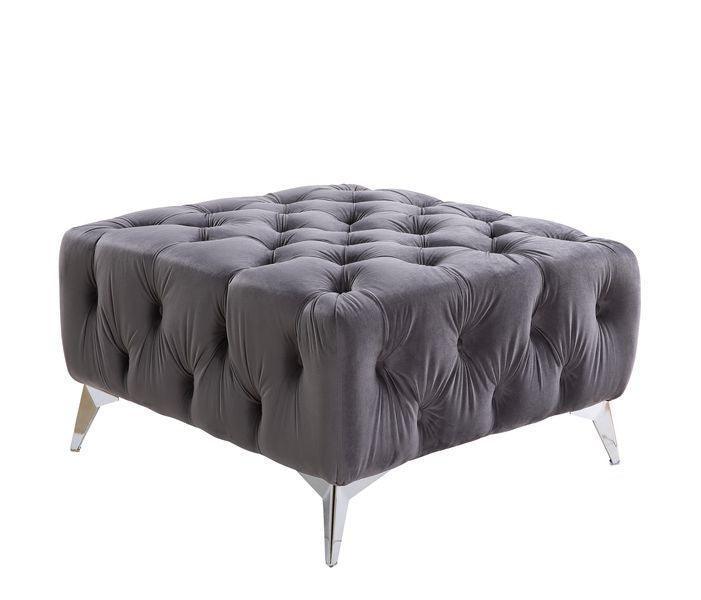 ACME Wugtyx Sectional - Ottoman, Dark GrayVelvet FredCo