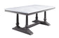 ACME Yabeina Dining Table , Marble Top & Gray Oak Finish FredCo