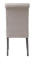 ACME Yabeina Side Chair (Set-2), Beige Linen & Gray Finish FredCo