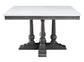 ACME Yabeina Square Dining Table , Marble Top & Gray Oak Finish FredCo