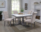 ACME Yabeina Square Dining Table , Marble Top & Gray Oak Finish FredCo