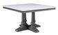 ACME Yabeina Square Dining Table , Marble Top & Gray Oak Finish FredCo