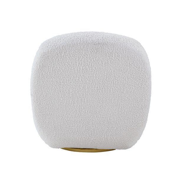 ACME Yedaid Accent Chair w/Swivel, White Teddy Sherpa FredCo