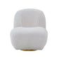 ACME Yedaid Accent Chair w/Swivel, White Teddy Sherpa FredCo