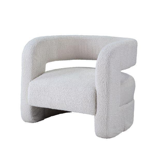 ACME Yitua Accent Chair, White Teddy Sherpa FredCo