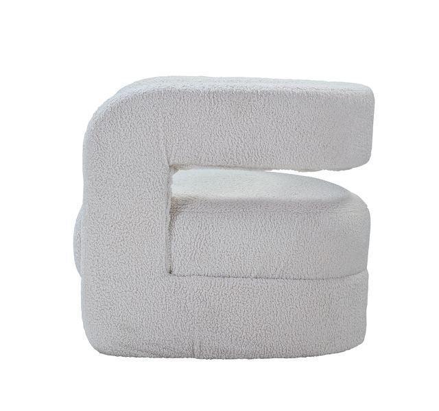 ACME Yitua Accent Chair, White Teddy Sherpa FredCo