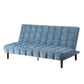 ACME Yolandi Adjustable Sofa , Teal Velvet & Dark Walnut Finish FredCo