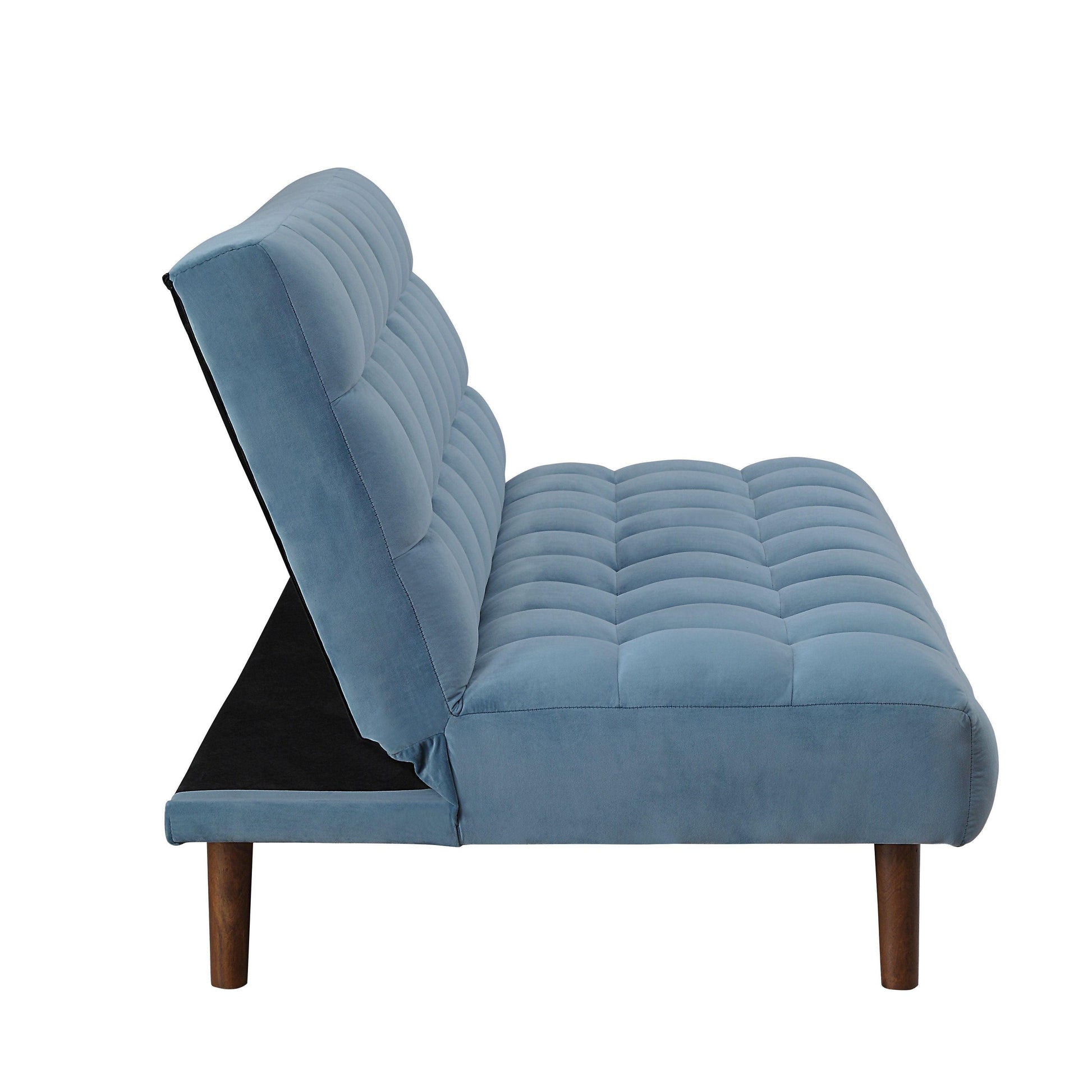 ACME Yolandi Adjustable Sofa , Teal Velvet & Dark Walnut Finish FredCo