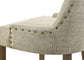 ACME Yotam Side Chair, Beige Fabric & Salvaged Oak Finish FredCo