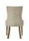 ACME Yotam Side Chair, Beige Fabric & Salvaged Oak Finish FredCo