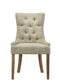 ACME Yotam Side Chair, Beige Fabric & Salvaged Oak Finish FredCo