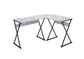 ACME Zafiri Writing Desk, Antique White & Black Finish FredCo