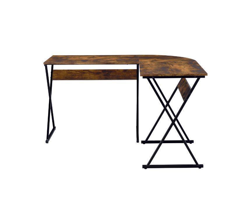 ACME Zafiri Writing Desk, Weathered Oak & Black Finish FredCo