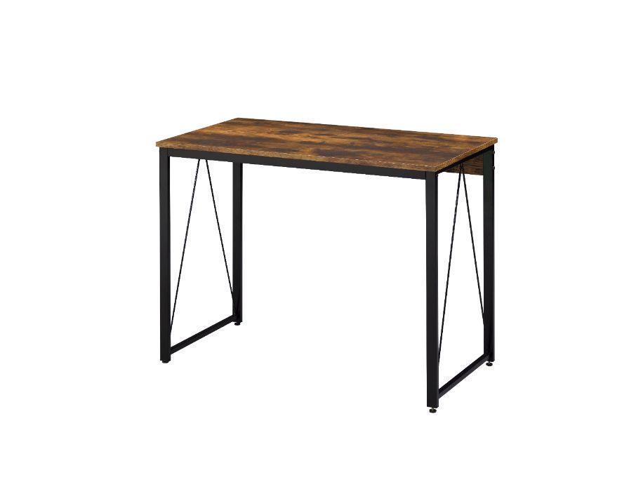 ACME Zaidin Writing Desk, Weathered Oak & Black Finish FredCo