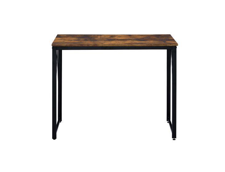 ACME Zaidin Writing Desk, Weathered Oak & Black Finish FredCo
