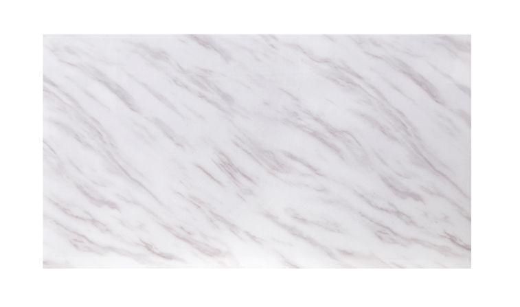 ACME Zander Coffee Table, White Printed Faux Marble & Mirrored Silver Finish FredCo