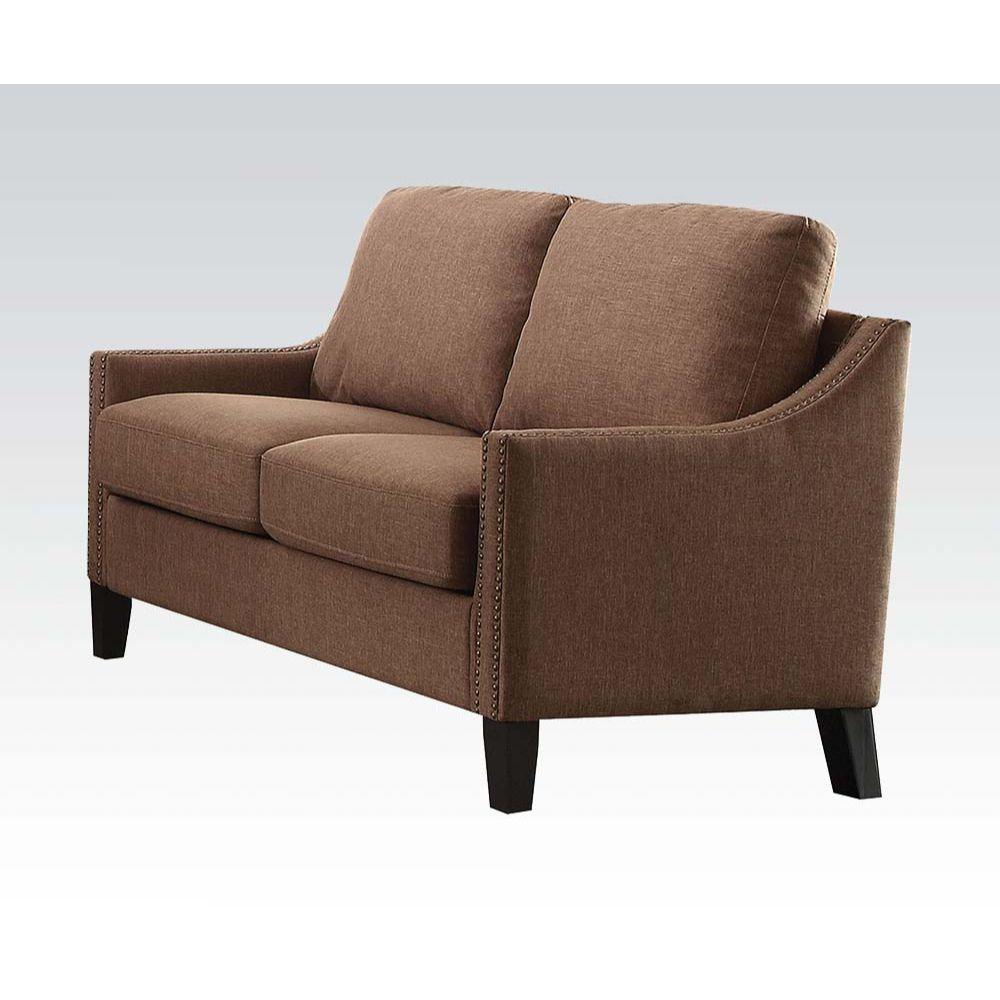ACME Zapata Loveseat, Brown Linen FredCo