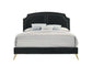 ACME Zeena Eastern King Bed, Black Velvet FredCo