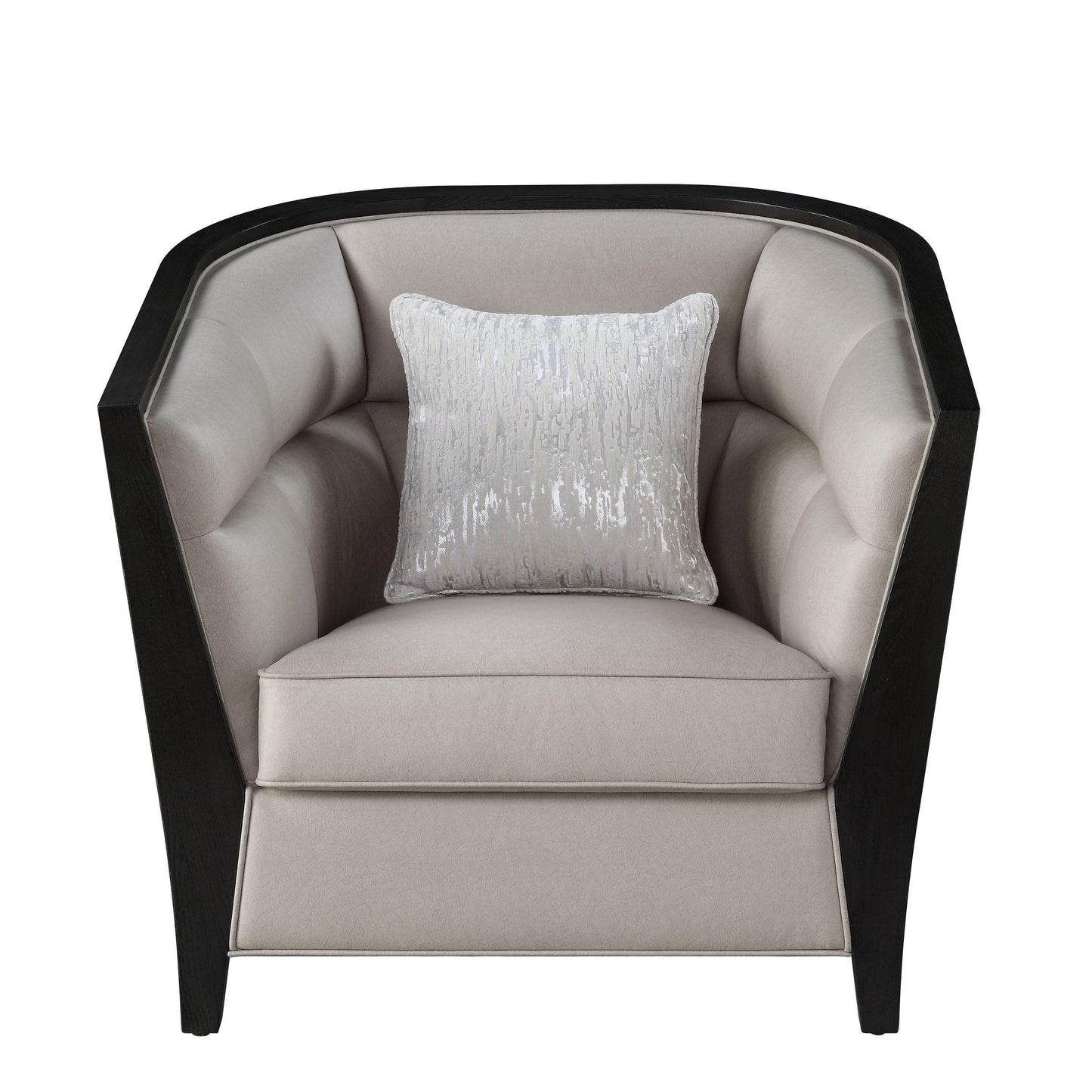 ACME Zemocryss Chair w/pillow, Beige Fabric FredCo