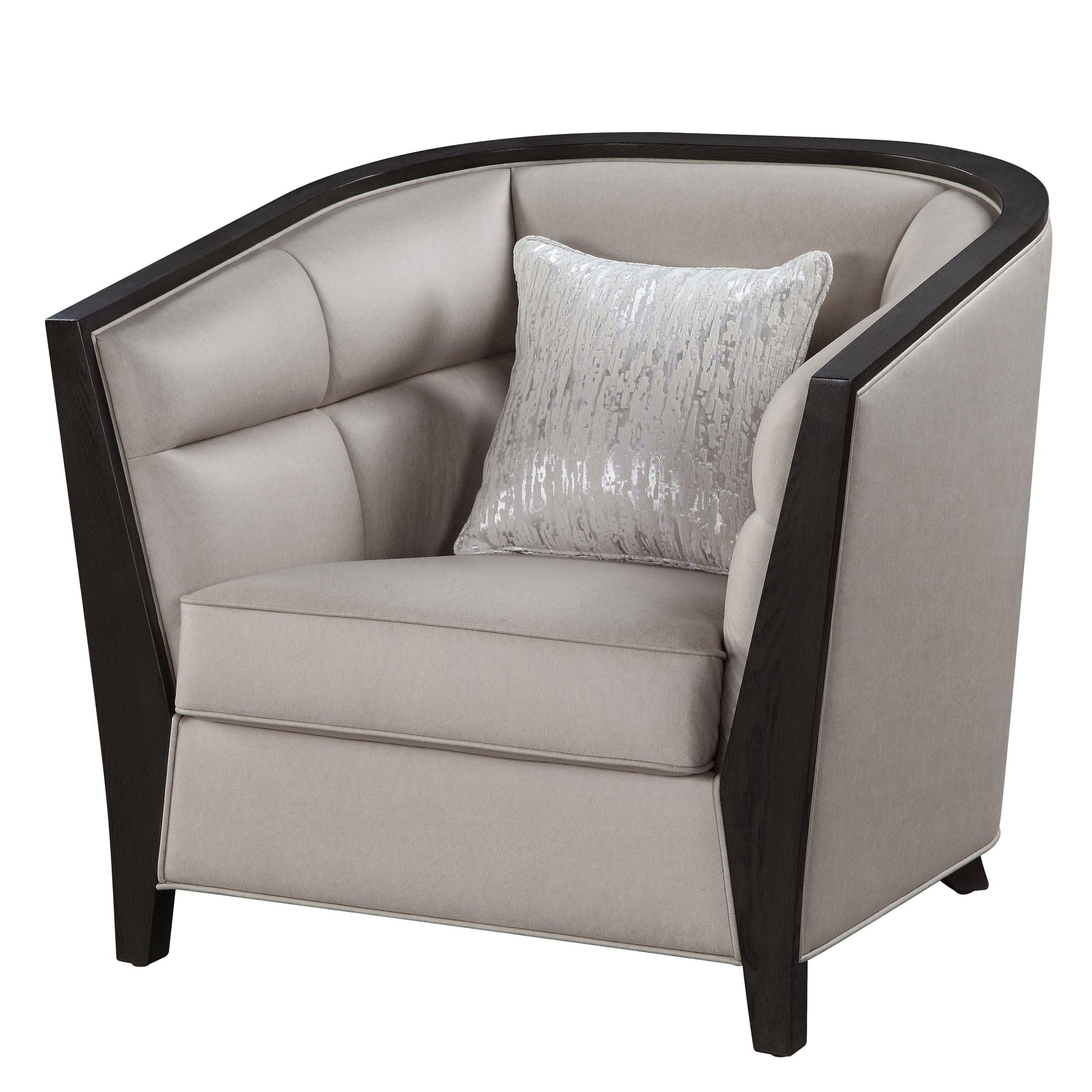 ACME Zemocryss Chair w/pillow, Beige Fabric FredCo