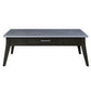 ACME Zemocryss Coffee Table, Sintered Stone Top & Dark Brown Finish FredCo