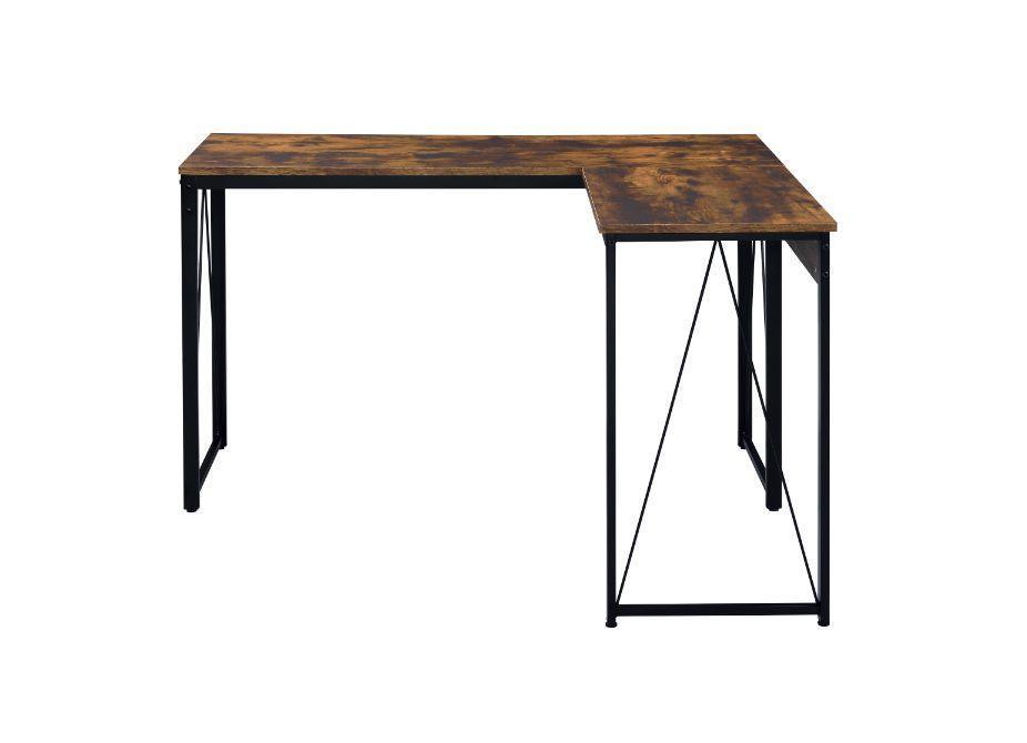 ACME Zetri Writing Desk, Weathered Oak & Black Finish FredCo