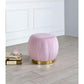 ACME Zinnia Ottoman, Pink Carnation Velvet & Gold FredCo