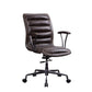 ACME Zooey Executive Office Chair, Distress Chocolate Top Grain Leather FredCo