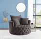 ACME Zunyas Accent Chair w/Swivel, Gray Velvet FredCo