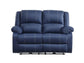 ACME Zuriel Power Motion Loveseat, Blue PU FredCo