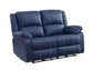ACME Zuriel Power Motion Loveseat, Blue PU FredCo