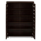Adalwin Modern and Contemporary 2-Door Dark Brown Wooden Entryway Shoes Storage Cabinet FredCo