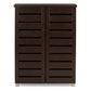 Adalwin Modern and Contemporary 2-Door Dark Brown Wooden Entryway Shoes Storage Cabinet FredCo