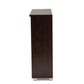 Adalwin Modern and Contemporary 3-Door Dark Brown Wooden Entryway Shoes Storage Cabinet FredCo