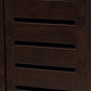 Adalwin Modern and Contemporary 3-Door Dark Brown Wooden Entryway Shoes Storage Cabinet FredCo