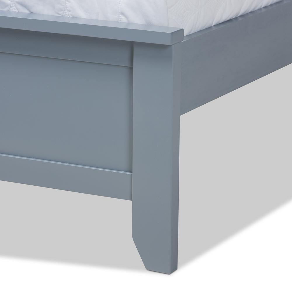 Adela Modern and Contemporary Grey Finished Wood Full Size Platform Bed FredCo