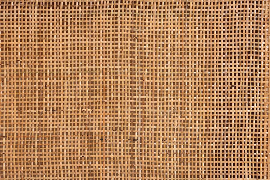 Adelia Modern Bohemian Natural Rattan and Mahogany Wood 1-Drawer Nightstand FredCo