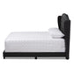Aden Modern and Contemporary Charcoal Grey Fabric Upholstered King Size Bed FredCo
