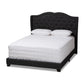 Aden Modern and Contemporary Charcoal Grey Fabric Upholstered Queen Size Bed FredCo