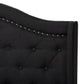 Aden Modern and Contemporary Charcoal Grey Fabric Upholstered Queen Size Bed FredCo