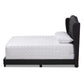 Aden Modern and Contemporary Charcoal Grey Fabric Upholstered Queen Size Bed FredCo