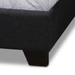 Aden Modern and Contemporary Charcoal Grey Fabric Upholstered Queen Size Bed FredCo