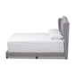 Aden Modern and Contemporary Grey Fabric Upholstered Full Size Bed FredCo
