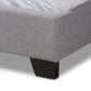 Aden Modern and Contemporary Grey Fabric Upholstered Full Size Bed FredCo